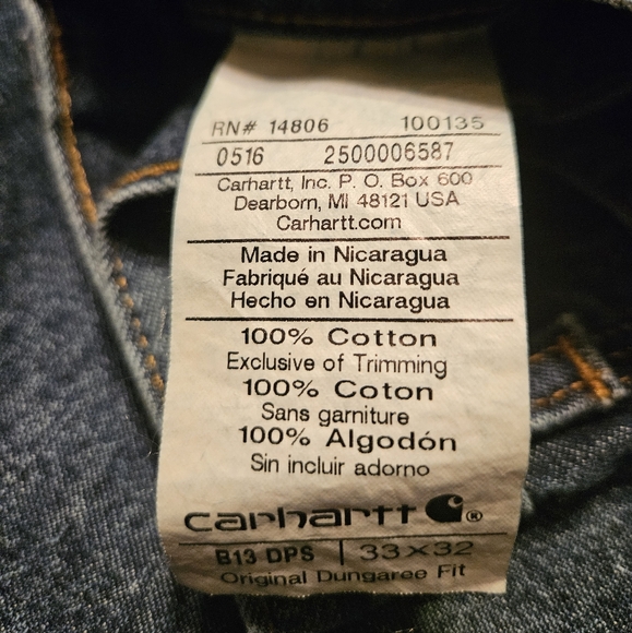Carharrt Original Dungaree Fit denim - Picture 4 of 7